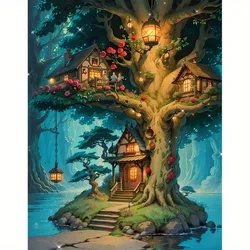 RUOPOTY 5D DIY Diamond Painting Landscape Street Full Square Embroidery Kit Starry Beach Modern Friend Gift Home Decor