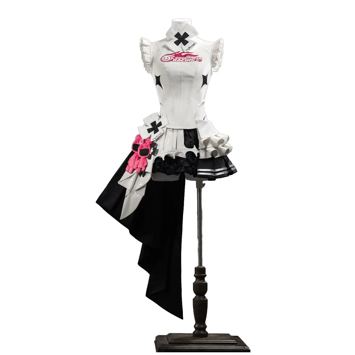 Vocaloid Racing Miku 2026 Versión Café Conjunto completo de cosplay para mujer, uniforme blanco de Cafe Racing, ropa para juegos de rol de Halloween