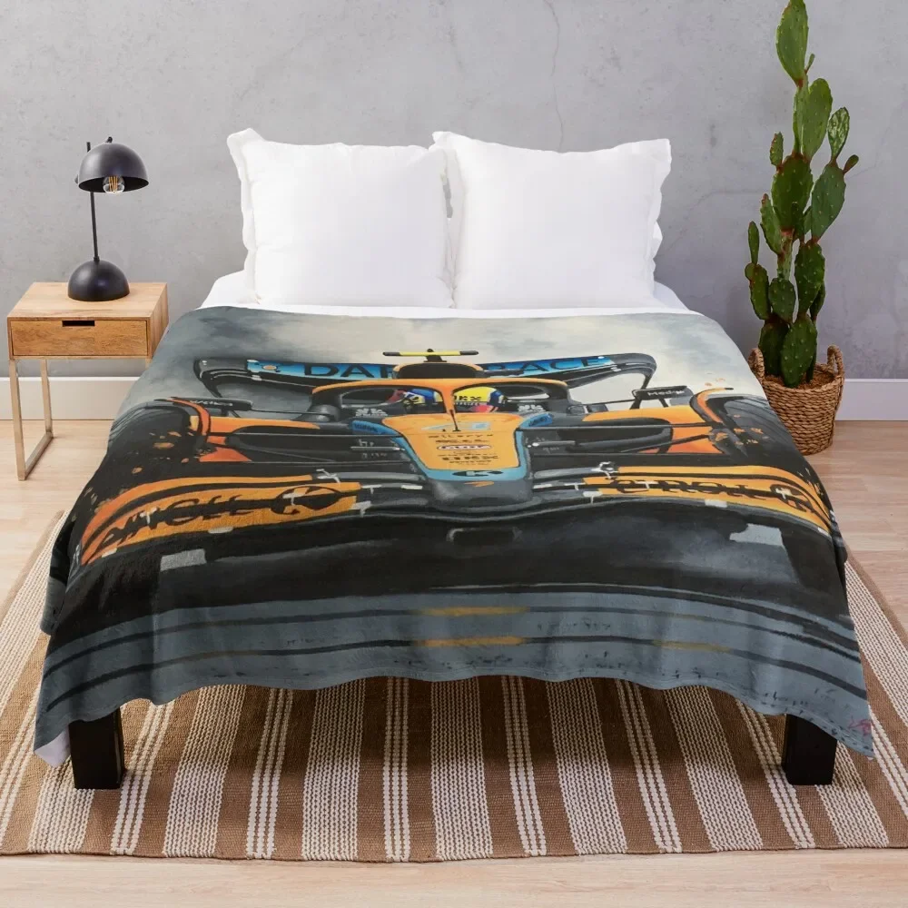 

LANDO NORRIS Throw Blanket Plaid on the sofa warm winter Luxury Thicken Decoratives Blankets