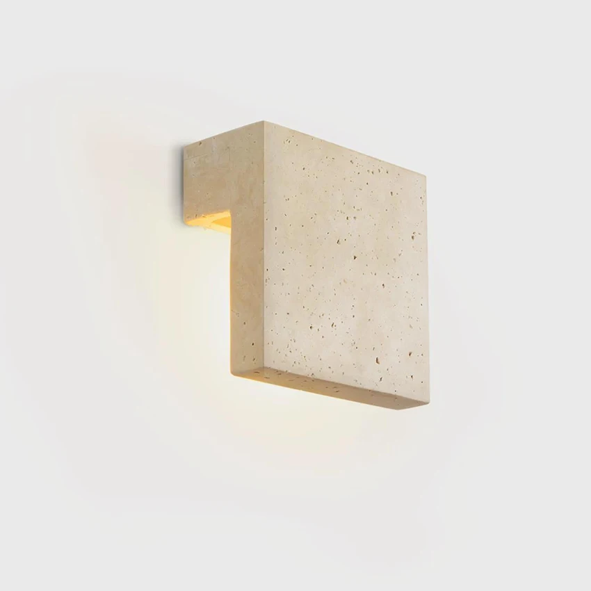 Natural Yellow Cave Stone Lamps Outdoor Waterproof Wall Lamp Villa Courtyard Living Room Background Wall Atmosphere Wall Lights