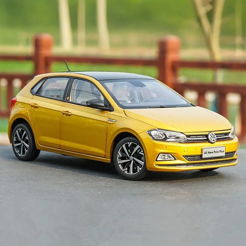 

1:18 VW New POLO Plus, модель автомобиля из сплава, литье под давлением, металлические игрушечные транспортные средства, модель автомобиля, высокая коллекция моделирования, детский подарок, украшение