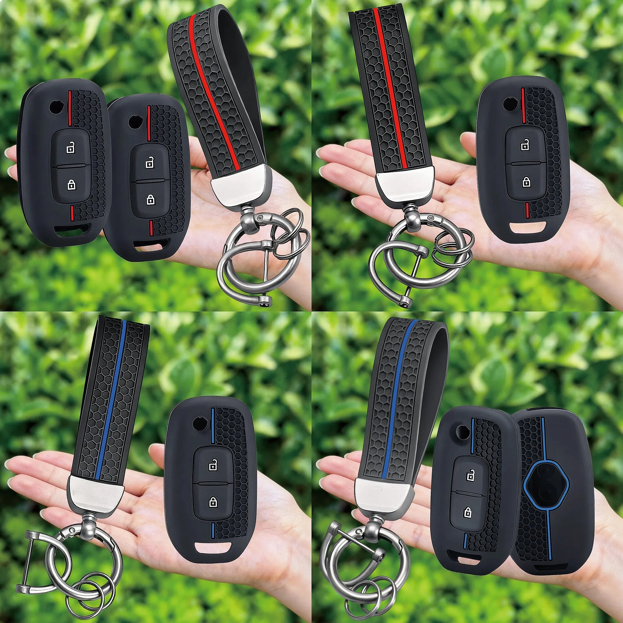 Silicone Car Remote Key Case Cover For Renault Sandero Stepway Logan 2 Clio 5 Arkana Captur Kadjar Daster Twingo Trafic Kwid
