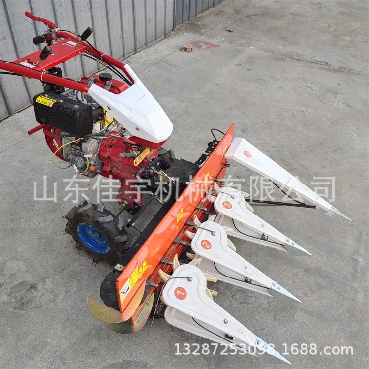 Corn straw harvester, four stroke chili, soybean, sugarcane straw cutting machine, small hand push type windrower