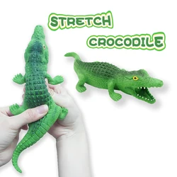 New Trend TPR Soft Rubber Crocodile Stretchy Joke Animal Toys Plastic Crocodile Toys Funny Game Magic Sand Filling For Kids