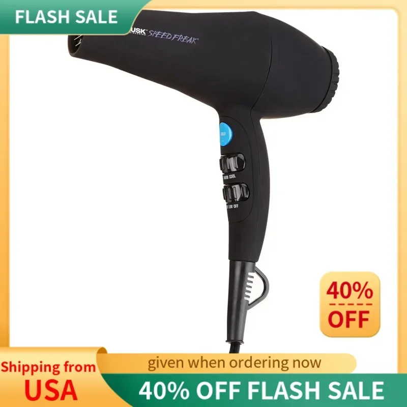 QWRUSK Speed Freak Ceramic Professional 2000 Watt Hair Dryer- Far-Infrared Heat and Natural Ions Dramatically Reduce Drying Time