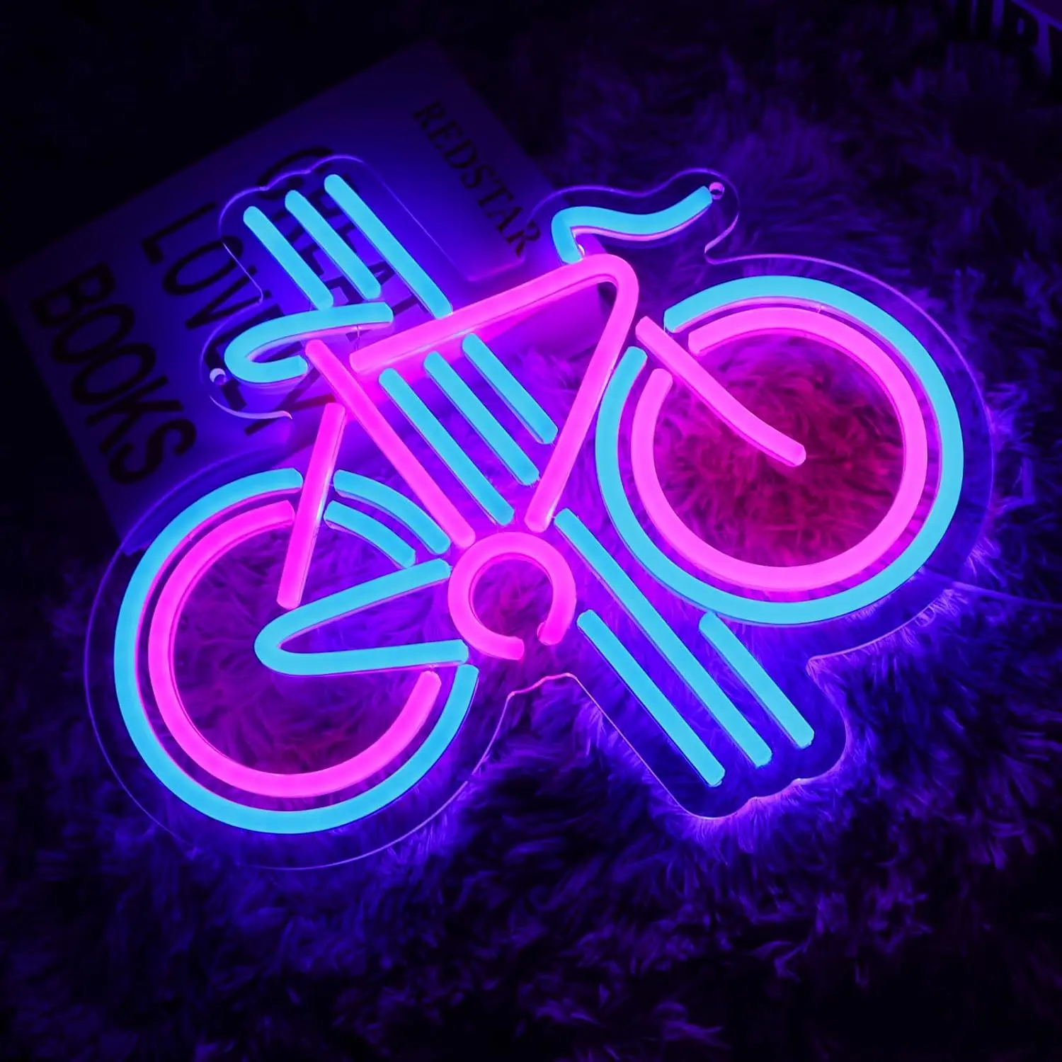 Insegna al neon per bici Luce al neon a LED per bicicletta dimmerabile per camera da letto Fitness Man Cave Bike Club Gym Shop Garage Sport Sala esercizi Decor