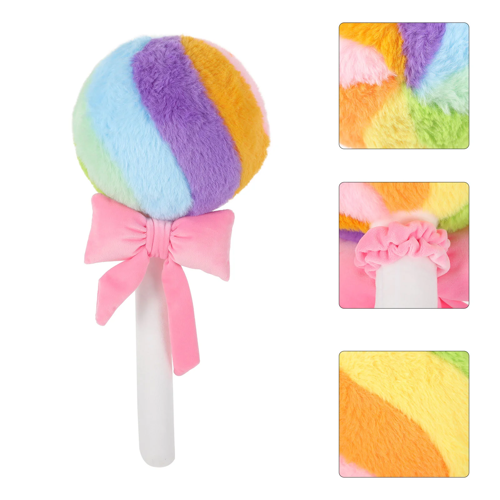 Lollipop Photo Rainbow Pillows for Girls Baby Boy Room Decor Theow Plush Stuffed Nursery Decoration Bed Candy Animal Kids