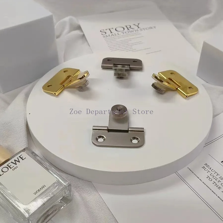 4pcs Glass door display cabinet gold hinge shaft multifunctional zinc alloy frameless door built-in hinge