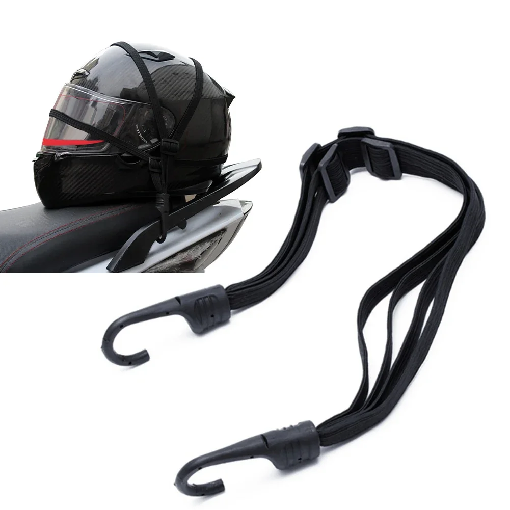 60CM 90CM Motorcycle Helmet Straps  Motorcycle Luggage Elastic Rope Strap Net Holder Hook Motos Helmet Luggage Net