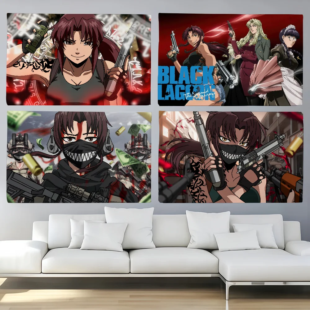 Comic Black L-Lagoon flag For Decoration Outdoor Picnic  Hanging Home Camping Party Banner