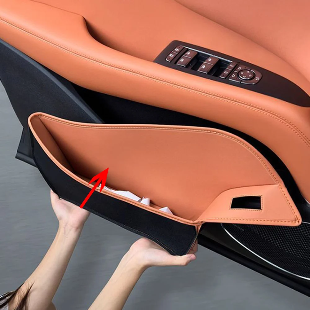 

For BYD Sealion 7 Sea lion 07 2024-2025 Leather Car Glove Box Door Storage Box Door Slot Pad Automotive Interior Accessories