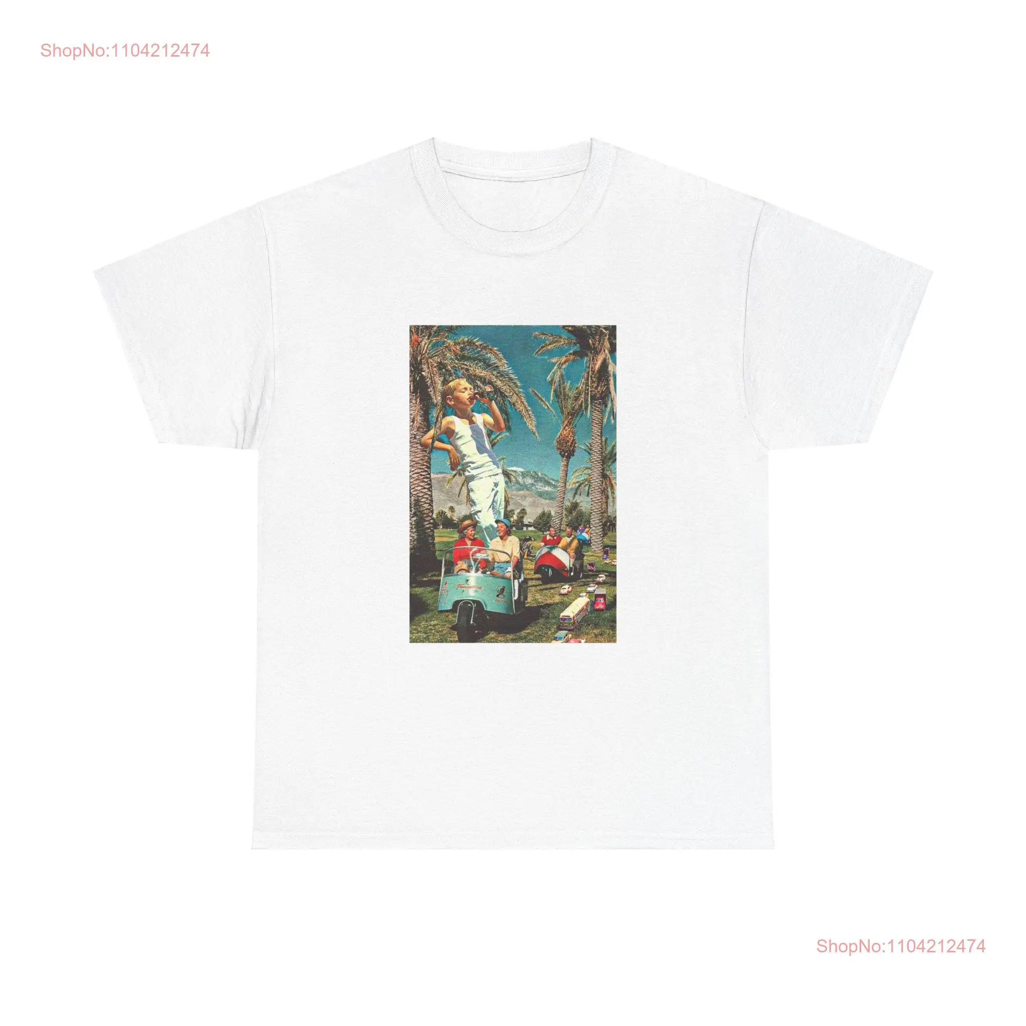 Collage T Shirt Under The Palms Original Art Poster Surrealist Digital long or short sleeves