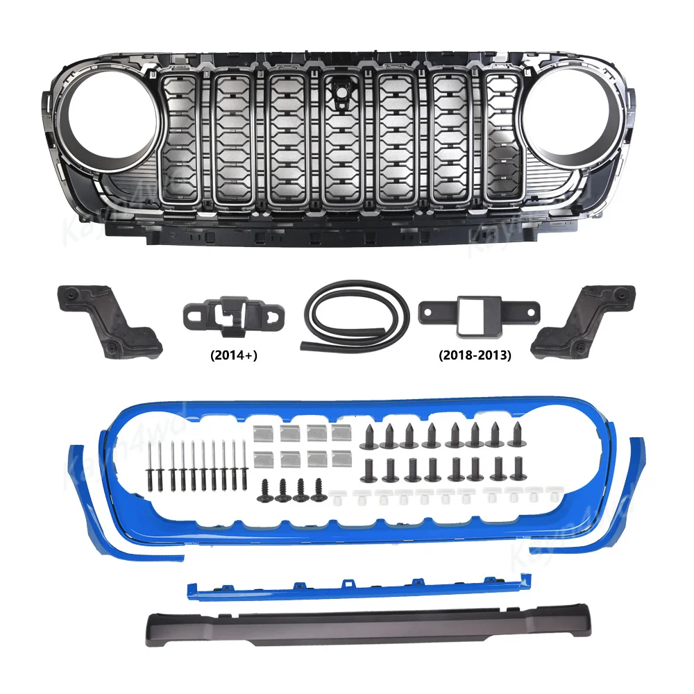 Offroad 4x4 Accessoires Meerdere kleuren 20e verjaardag voorbumper racing grills voor 2018-2025 Jeep Wrangler JL JT - afbeelding 1