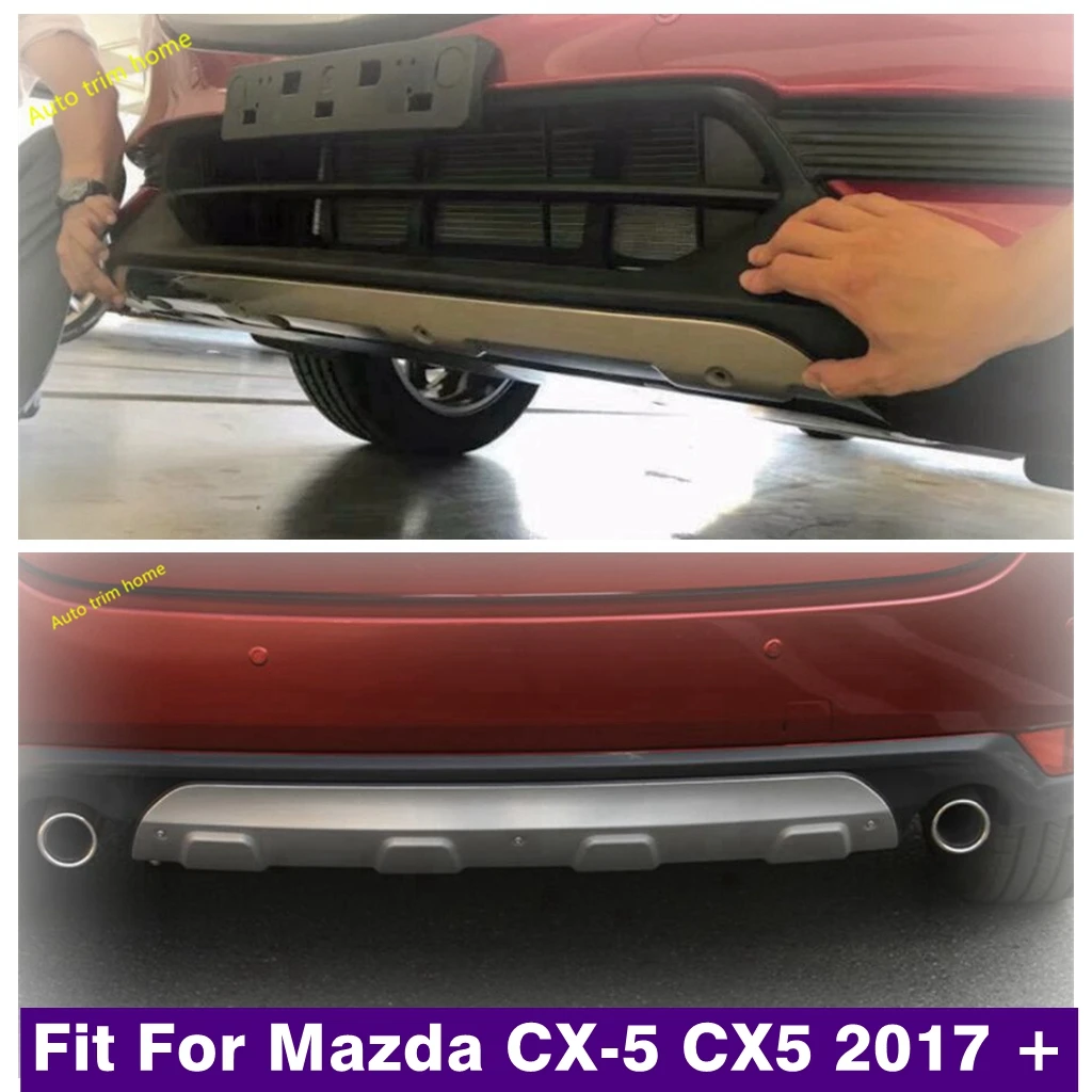 

Car Front + Rear Bumper Protector Skid Plate Sill Bull Bar Guard Plate Cover Trim Fit For Mazda CX-5 CX5 2017 - 2022 Accessories