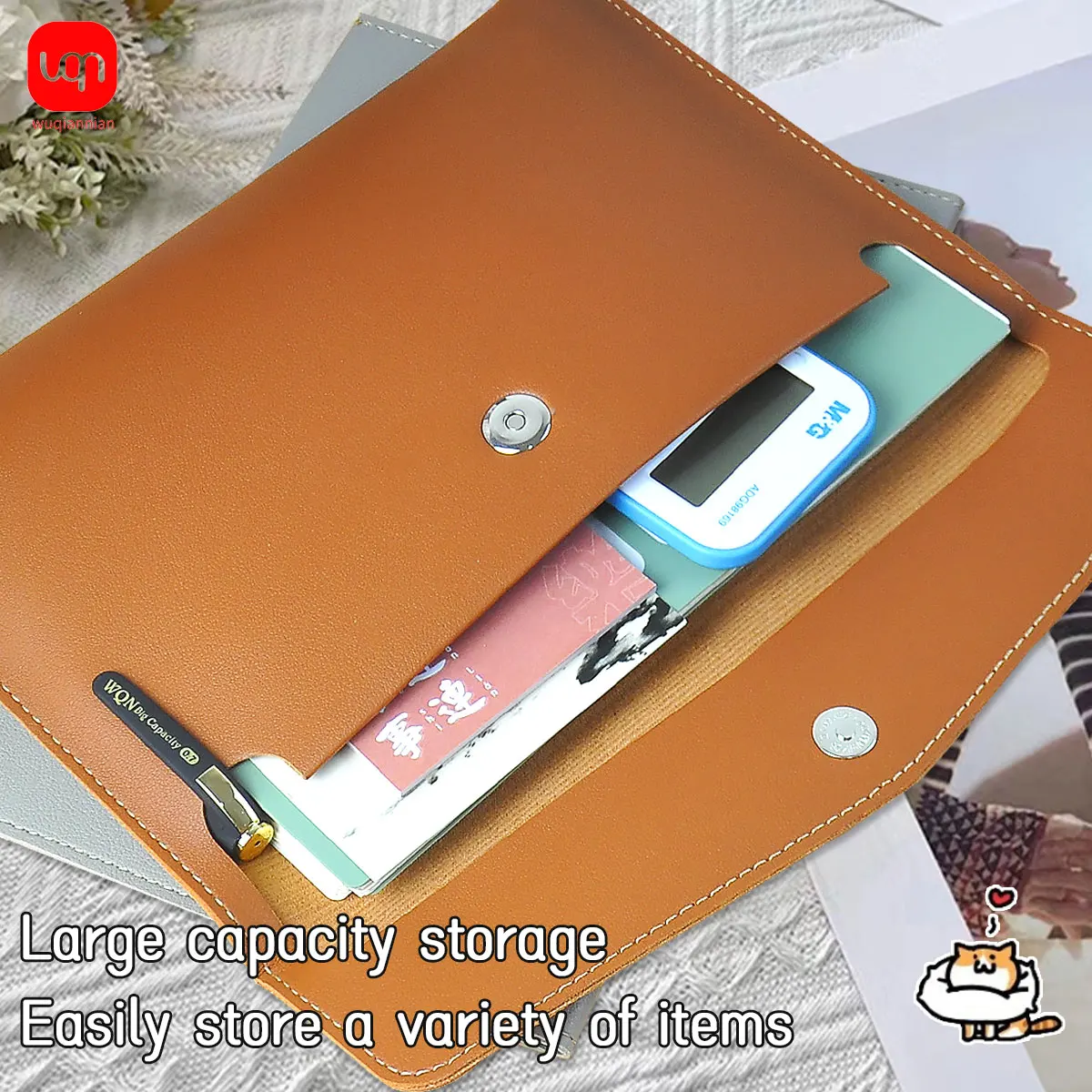 Picture 4: WQN-A5 Document Bag,Waterproof,Wear-Resistant,Classic Buckle Design,Capacity Document Bag,Business Office Stationery Supplies