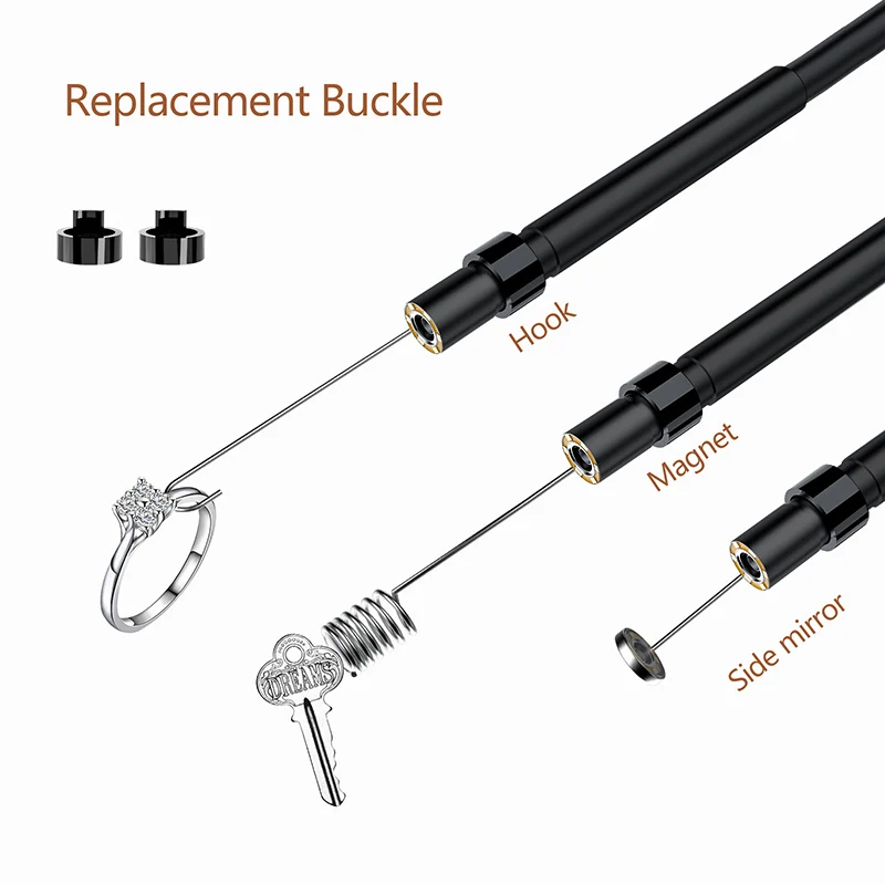 Câmera endoscópica com luz 2 Polegada ips boroscópio câmera de esgoto com portátil ip67 à prova dip67 água cobra câmera para ferramentas masculinas