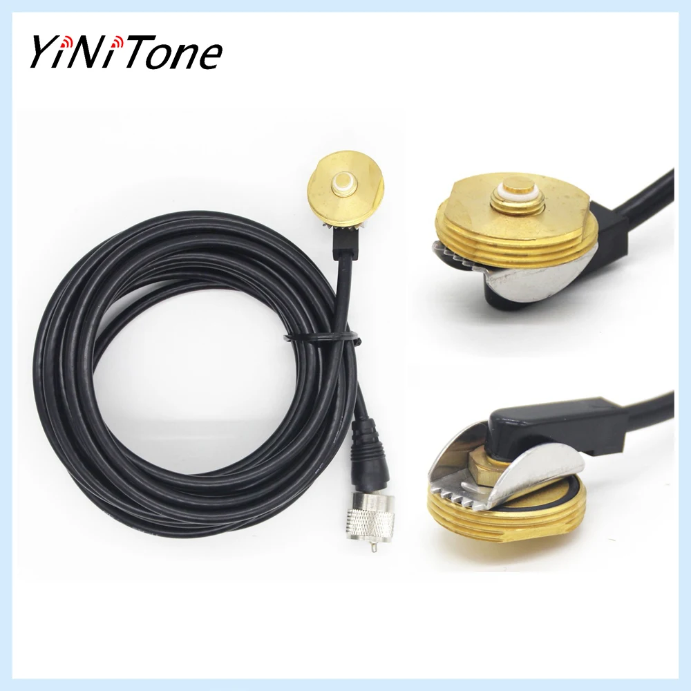 

NMO Mount Aerial Antenna Extension Kit 5M RG58 Cable for PL259 CB Radio and Walkie Talkie