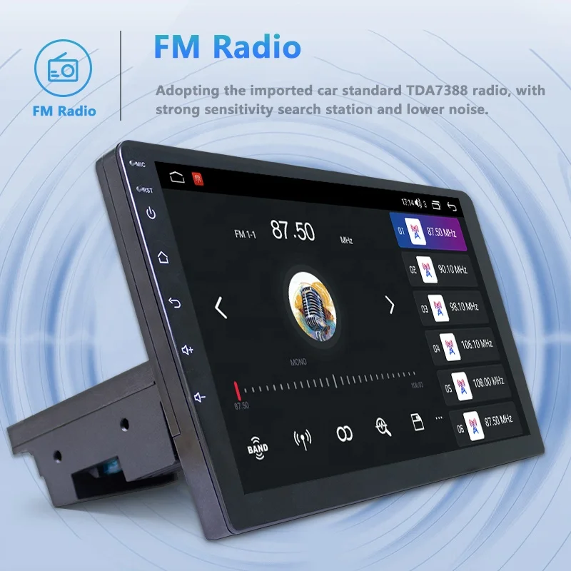Lodark 9 Inch Octa-Core Android Car Stereo Radio 1 Din Universal 1280*720 HD Screen Wireless Carplay GPS Built-in DSP WiFi BT