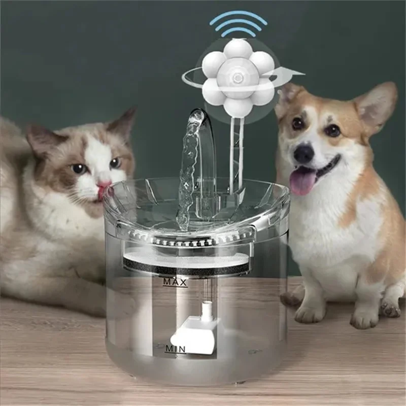 Imagem -02 - Usb Electric Auto Water Fountain para o Gato Bebedor Bowl Sensor de Movimento Inteligente Switch Filtering Pet Water Dispenser Mudo