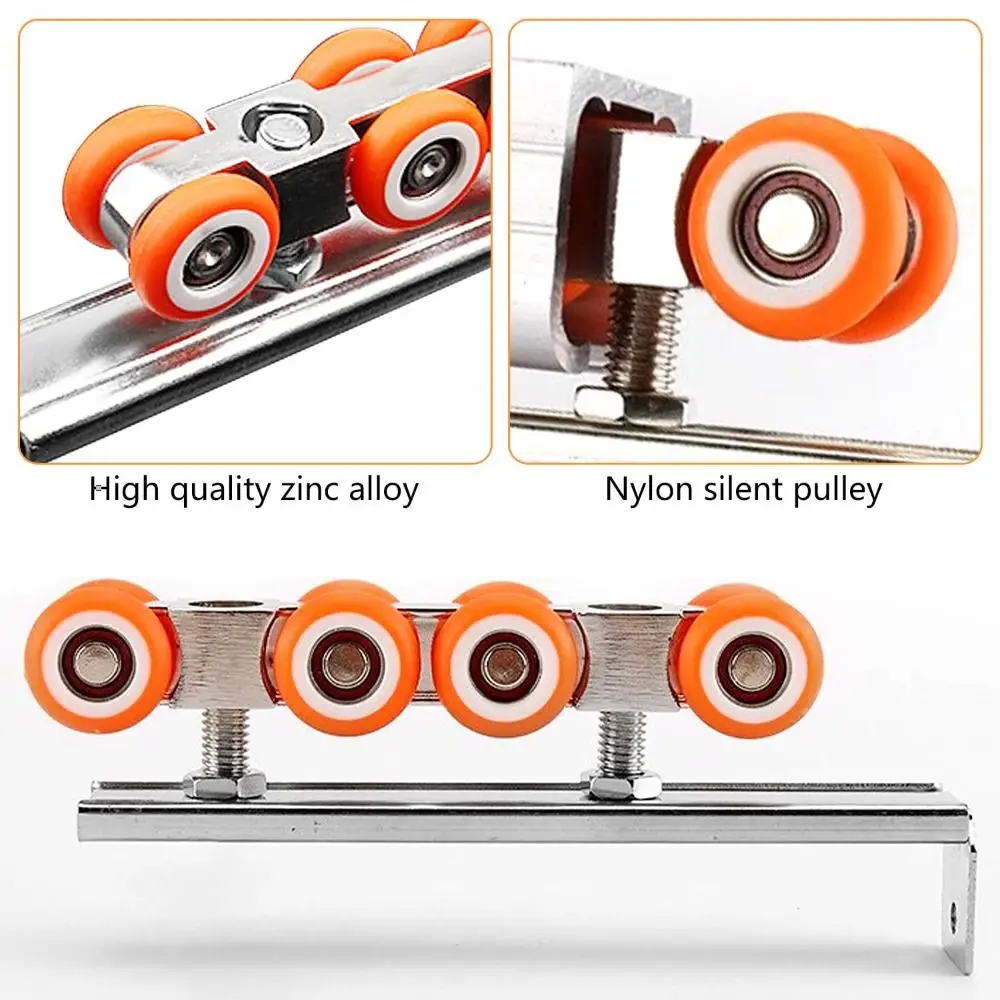 

Комплект из 2-х внешних направляющих для раздвижных дверей: Простой в использовании, прочный, с роликами, оранжевый и синий цвета