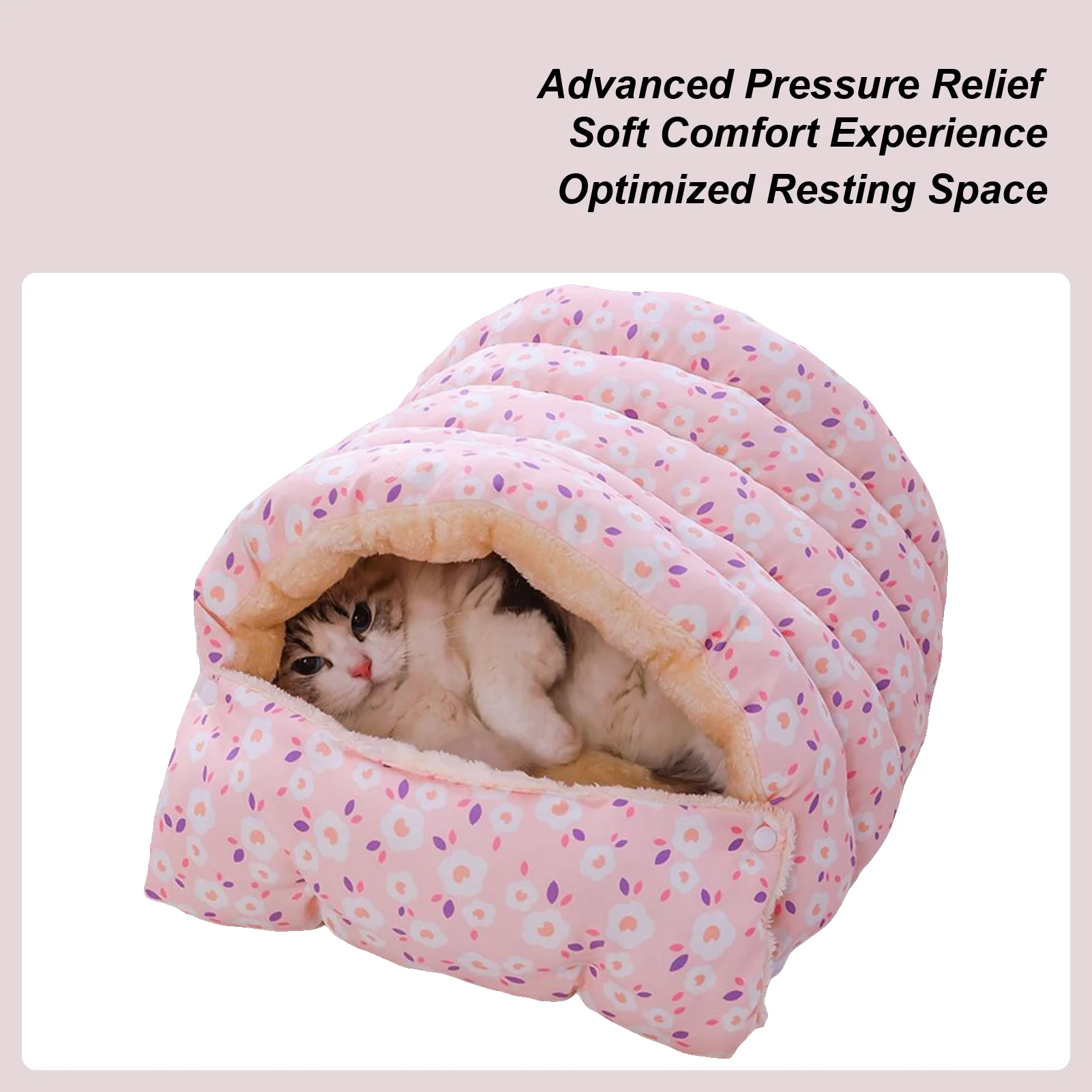 

Кровать для домашних животных для кошек, палатка-гнездо, утолщенный теплый коврик, коврик для домашних животных, успокаивающий коврик для путешествий на открытом воздухе, для маленьких собак, котят