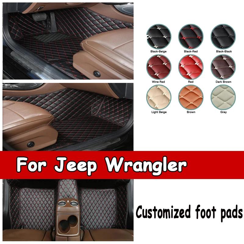 

Car floor mats for Jeep Wrangler（FOUR DOOR）2011 2012 2013 2014 2015 2016 2017 Custom auto foot Pads automobile