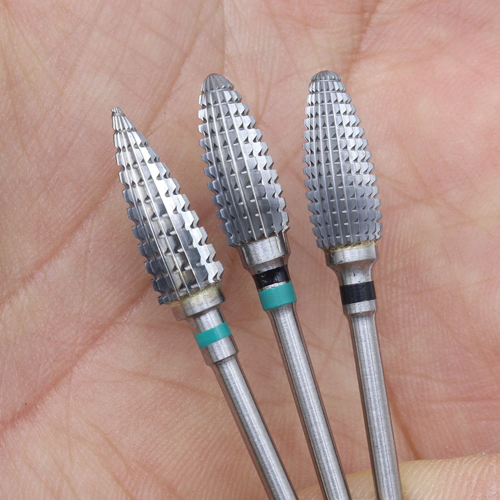 1PcLong Spiral Flute Tungsten Carbide Nail Drill Bit – Professional E-File Bit for Gel Removal, Acrylic Nails & Manicure (3/32