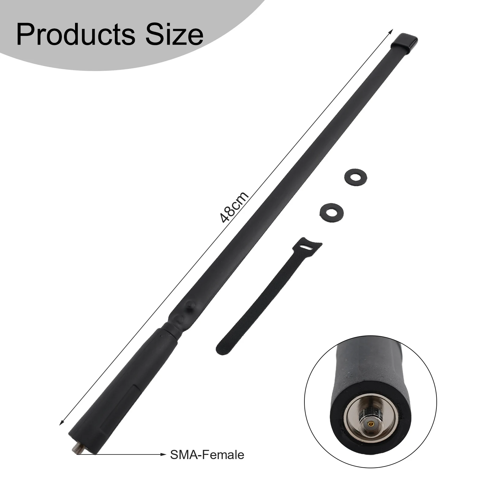 Compact For SMA Antenna for Baofeng Radios VHF/UHF 5 0dBi Gain Bendable Design for Outdoor Activities Lightweight Material