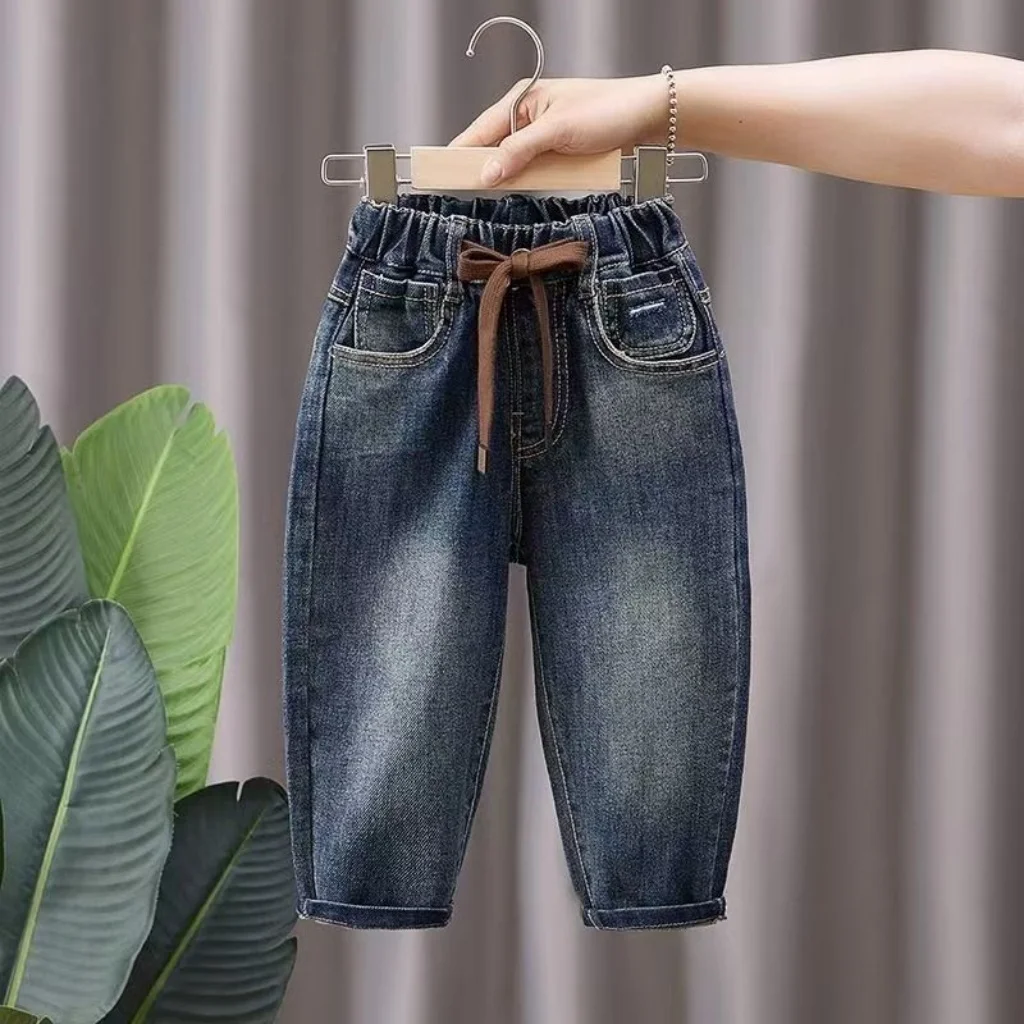 Jeans Baby Jeans 2026 Spring/Autumn New Collection Children's Stylish Loose Jeans Boys' Pants Handsome