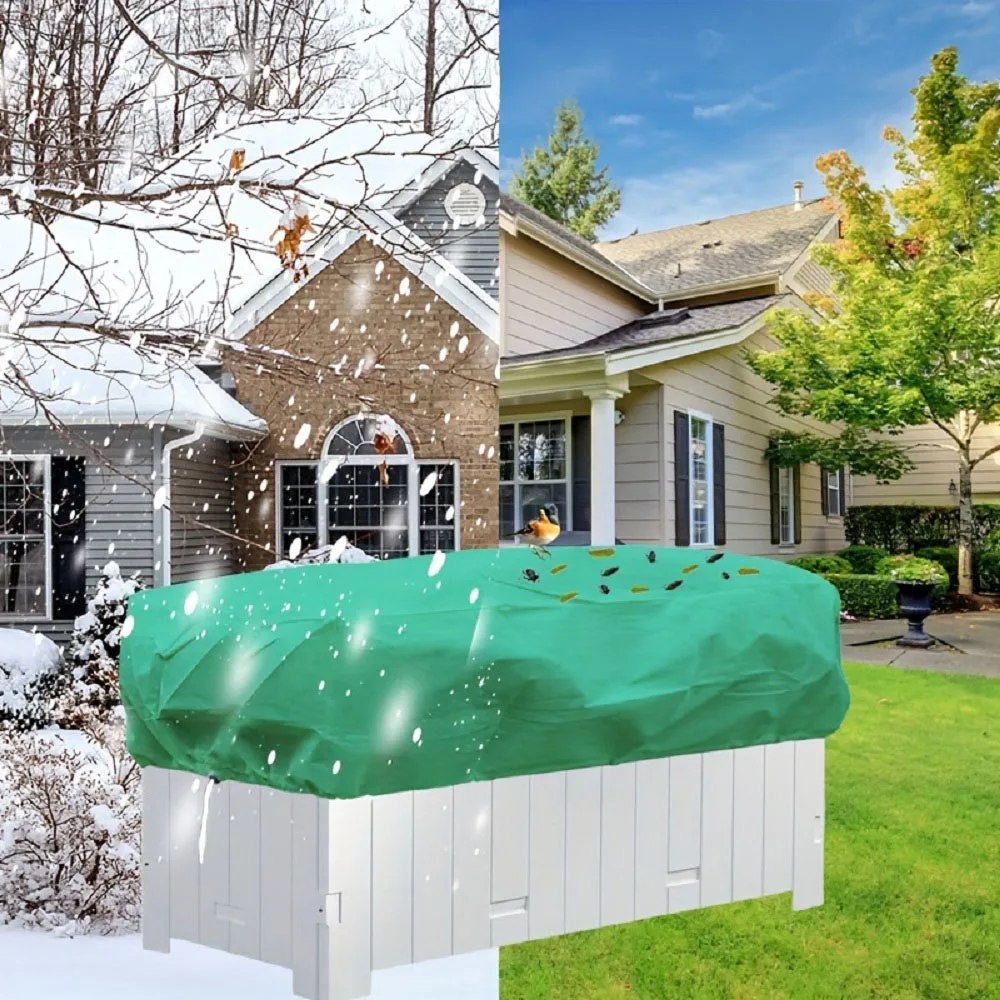 Winter Plant Protection Cover With Drawstring Cord Reusable Fabric Tree Shrub Guard Anti-Frost Anti-Bird Animal Insect Wind Rain