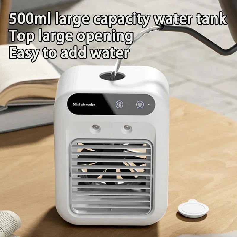 Mobile Small Household Air Conditioner Portable Desktop Spray Cooler With Humidification Electric Fan For Home Dormitory image 3