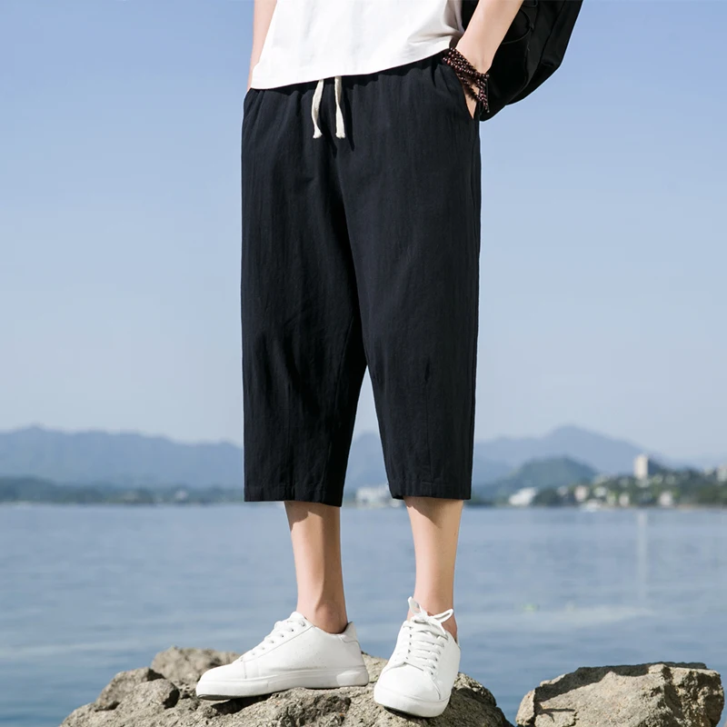 

Trend Men's Shorts Summer Solid Color Sports Casual Fashion New Classical Breathable Outdoor Daily Beach Cropped Pants