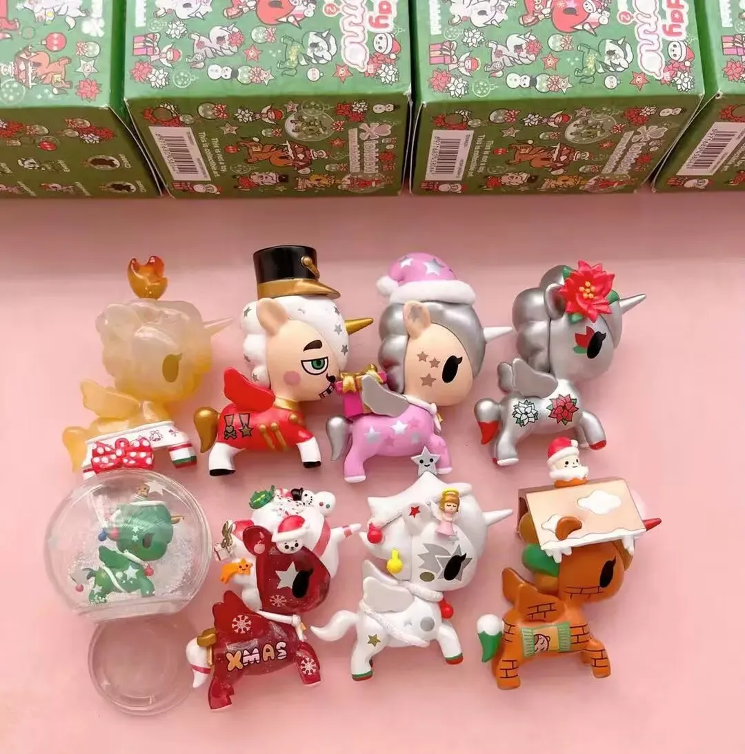 

Tokidoki Unicorn Christmas Party Blind Box - Confirmed Edition With Hidden Gingerbread Cookie Gift (Full Set)