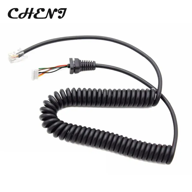 For YAESU MH-48A Replacement Mic Cables Cord Wire For Car Radio Talkie Walkie Telephone Spring Line Car Hand Speaker Microphone