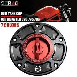 For DUCATI MONSTER 796 2009-2014 1100 EVO S DIESEL 696 795 Fuel Tank Cap Gas Cover Quick Release Motorcycle Modified Parts CNC