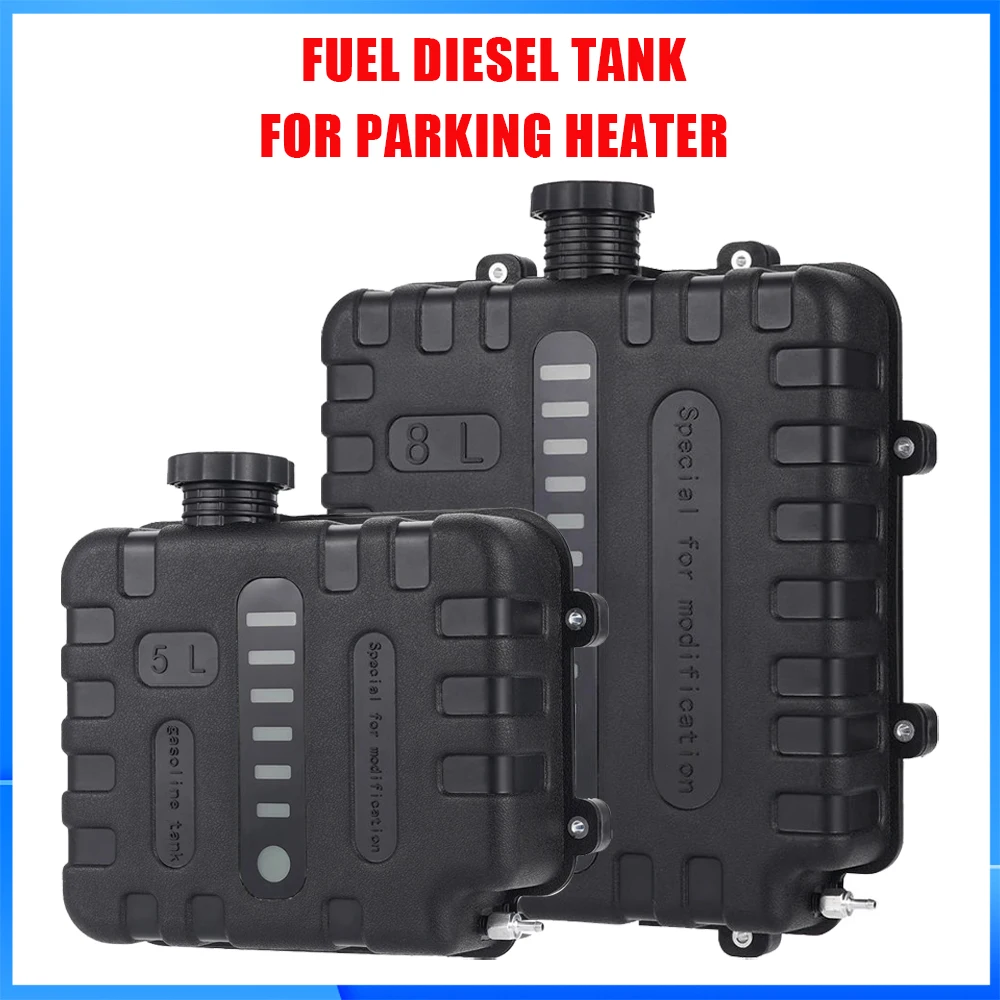 

5L/8L Thickened Plastic Fuel Tank with Visual Scale Leak-proof Petrol Diesel Canister for RV Car Truck Motorcycle Boat Heater Us