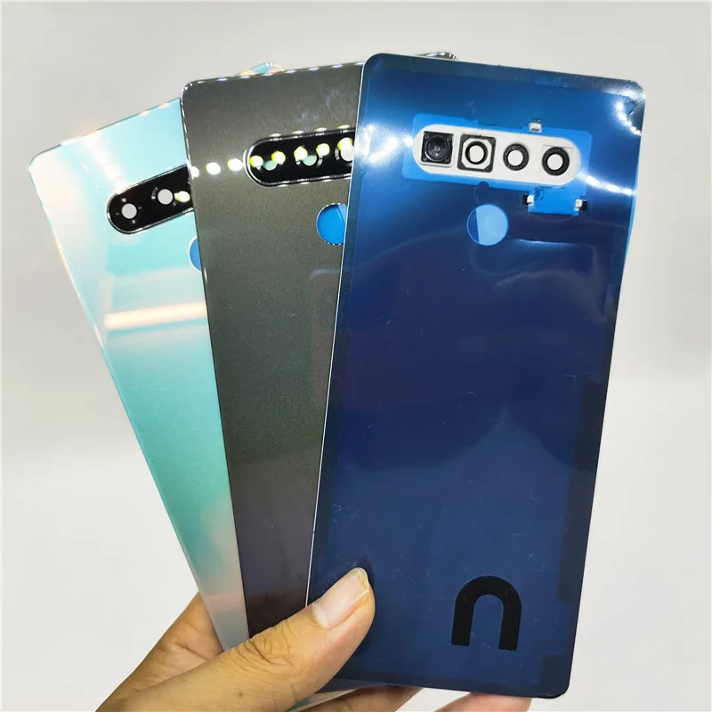 A+++ Quality For LG Stylo 6 K71 Q730 LMQ730 Glass Back Cover With Camera Lens Battery Housing Door Replacement Parts