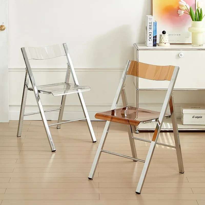 #Transparent acrylic folding chair, photography chair, office folding dining