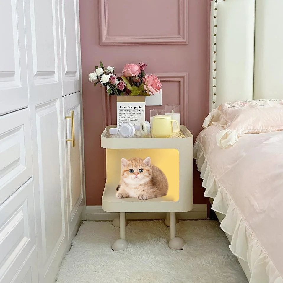 Small and medium-sized pets share pet cat nest bedside table sofa side few cream wind coffee table kennel bedroom cat cabinet