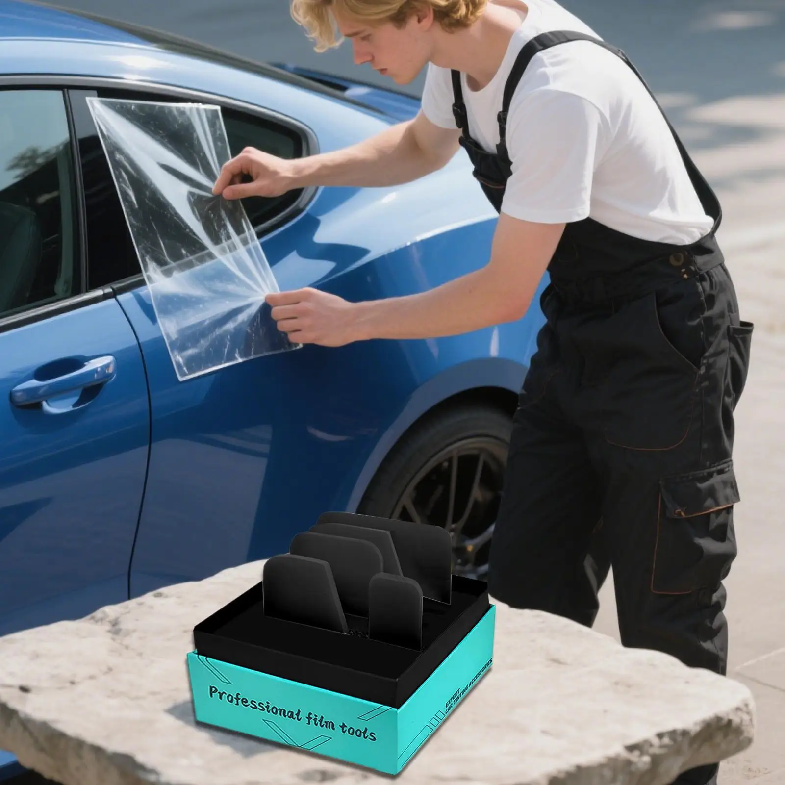 

Window Tint Squeegee Car Wrapping Scraper 5 Pieces Window Tint Detailing Tool For Car Truck Motorcycle Commercial Retail Display