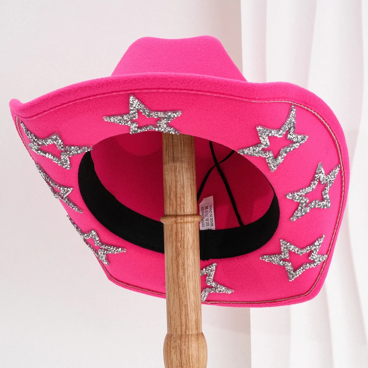 Men's and Women's Western Cowboy Hats - Fashion Glittering Eight-Star Water Drop Party Hats - Wedding Gown Hats for Brides