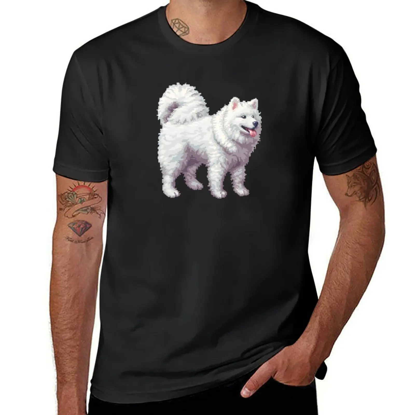 

16-bit Samoyed T-Shirt summer tops anime clothes mens graphic t-shirts pack