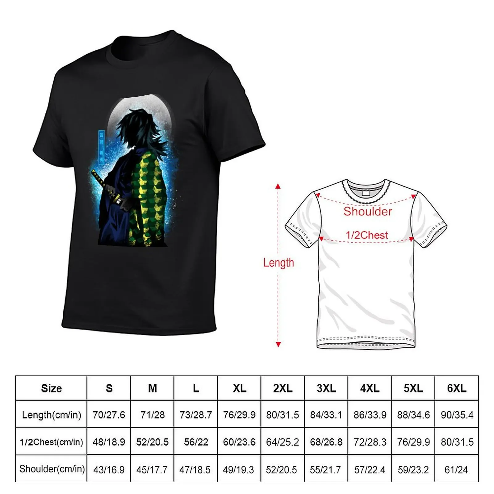 Giyu Hashira - Dark Shadow T-Shirt cute clothes summer tops heavyweights tops mens white t shirts