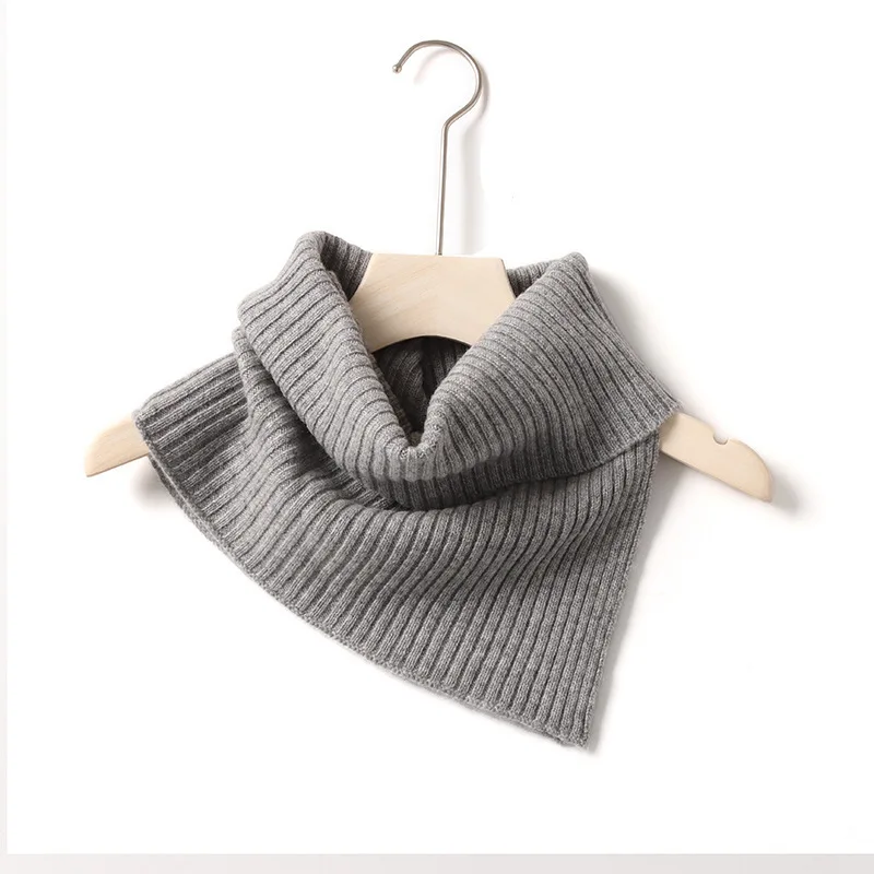 

Cashmere Neck Warmer Collar Scarf Warm Knitted Slit Cowl Scarves
