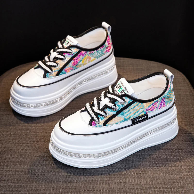 

НОВАЯ женская обувь 9 см, летняя осенняя дизайнерская обувь на танкетке, кроссовки с воздушной сеткой, сабо, сандалии, шлепанцы, женские тапочки, дышащие