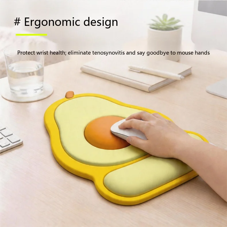 Farbverlauf-Silikon-Handgelenkauflage Mauspad Ergonomische Schreibtischunterlage für Büro und Gaming 31 Traumhafte Farboptionen – Detail 2