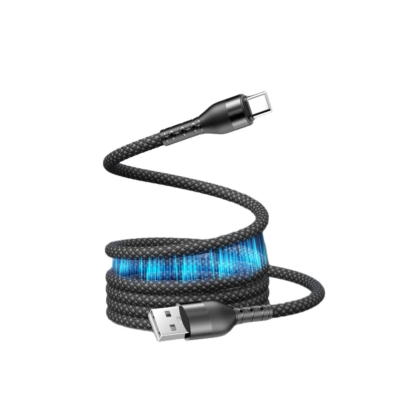 Kabel USB do Type-C ANSEIP 60W, przewód do transmisji danych, magnetyczny kabel ładujący do iPhone 16, Samsung S24, S23, S22 Ultra, iPad, MacBook, Xiaomi