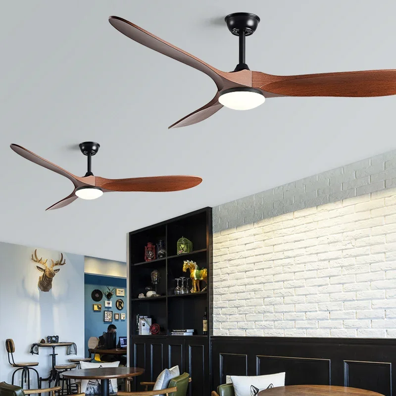 85-265V 42 52 Inch Ceiling Fan Industrial Vintage ABS Ventilator With Light Remote Control Decorative Blower Retro Large Fans