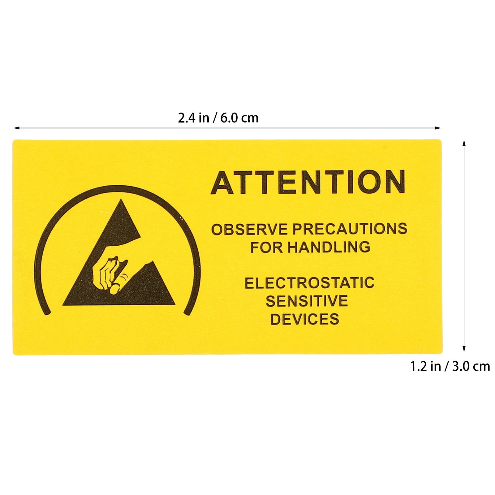 450pcs 60X30Mm Anti Static Stickers Heavy Duty Wall Decal For Indoor Outdoor Use Device Decoration Warning Sign Shop Caravan