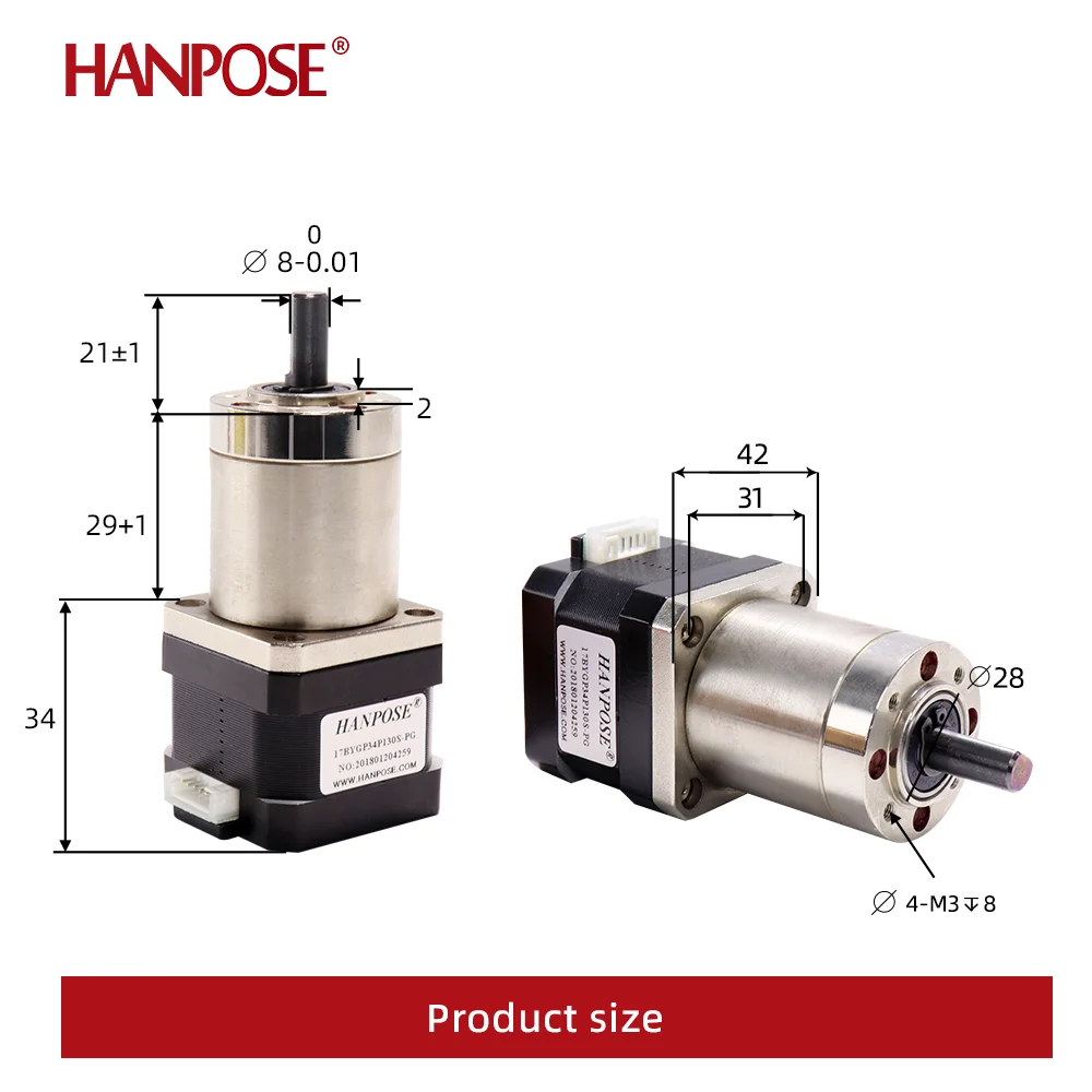 gear motor 17HS3401S-PG27-1 17HS4401S-PG27-1